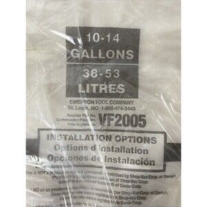 Wet Dry Vacuum Bags 10-14 Gal 6 Pack VF2005 Dirt Dust Bags